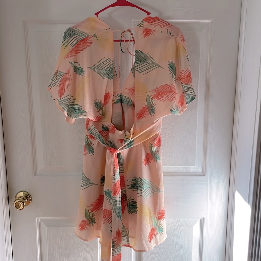 2 FOR 1 DRESSES!! SHEIN tropical dress & yellow sun dress.